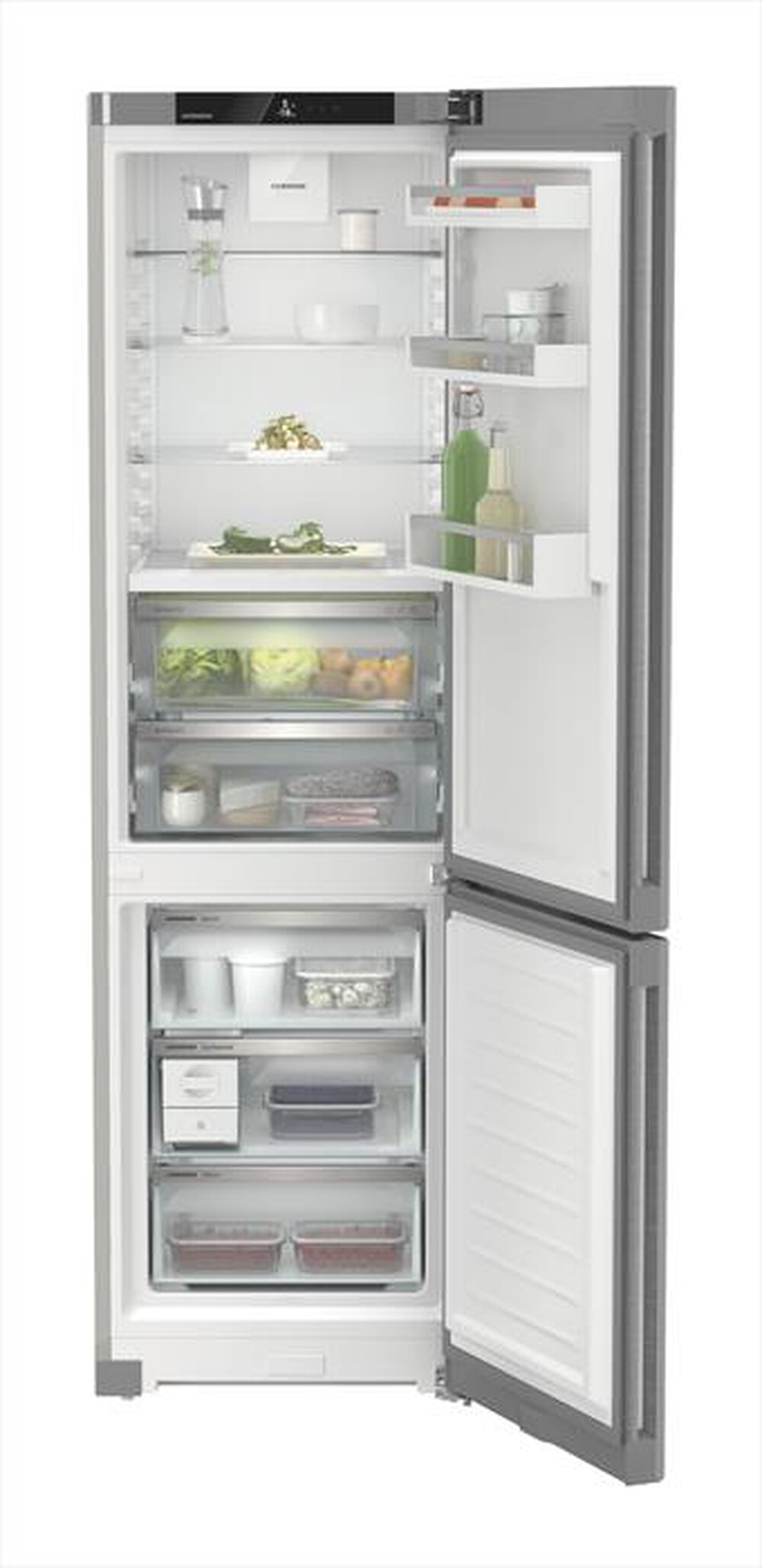 "LIEBHERR - Frigorifero combinato CBNSDA 572I-22 ClasseA 360lt-Acciaio SmartSteel / Silver"