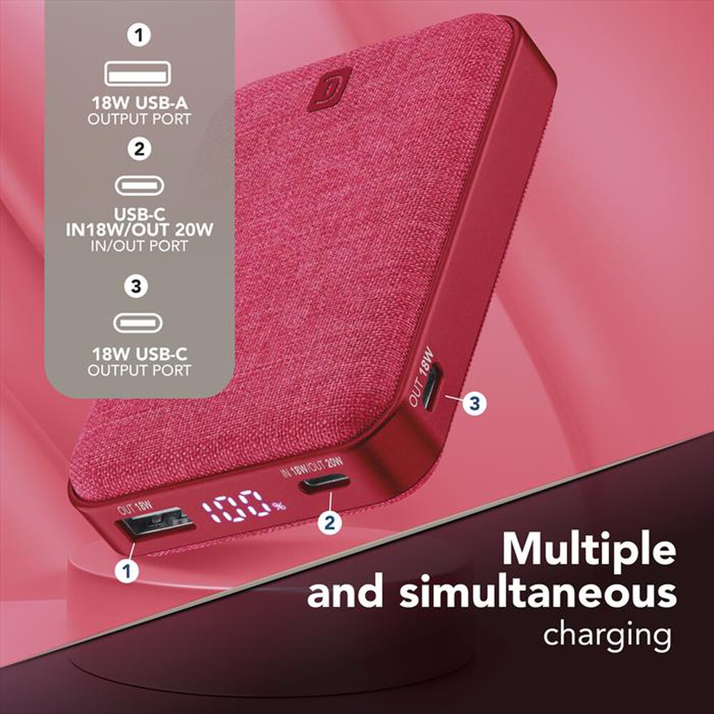 Immagine del prodotto CELLULARLINE - POWER BANK GLAM-Rosso