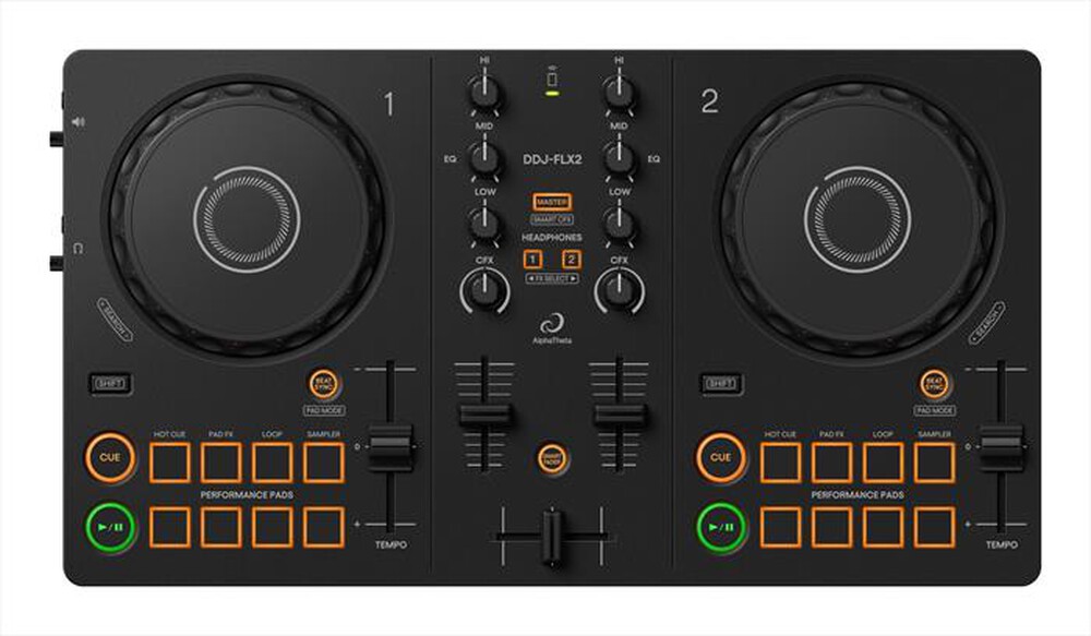 "ALPHATHETA - Controller Rekordbox/Serato/Djay 2 Canali DDJ-FLX2-Nero"