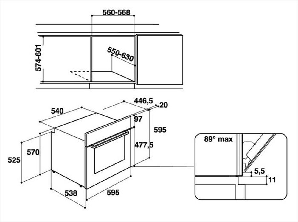 "HOTPOINT ARISTON - Forno incasso elettrico + gas 3AF 534 H IX HA"
