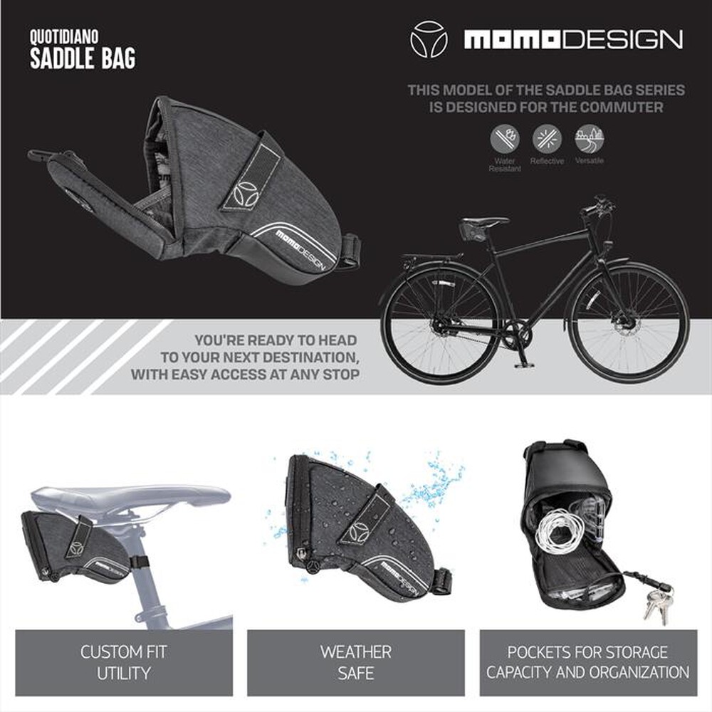 "MOMODESIGN - Borsa porta oggetti SB01 per bici-Tessuto"