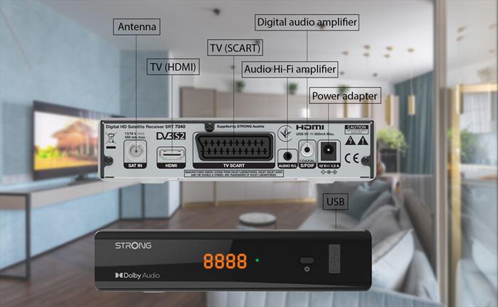 Immagine del prodotto STRONG - Ricevitore satellitare SRT7040-nero