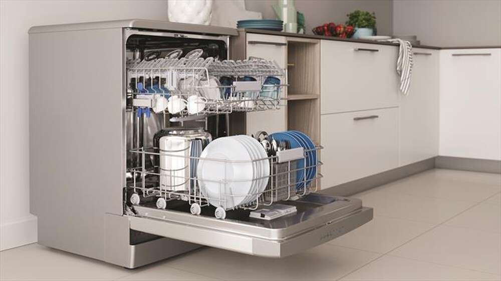 "INDESIT - Lavastoviglie DFO 3C23 A X Classe E 14 coperti-Stainless steel"