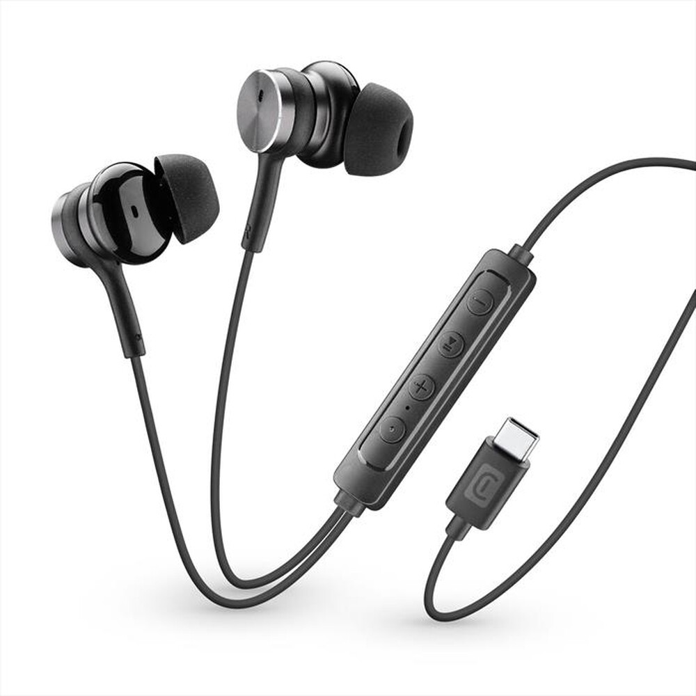 CELLULARLINE - Auricolare in-ear USB-C con ANC VIPER-Nero
