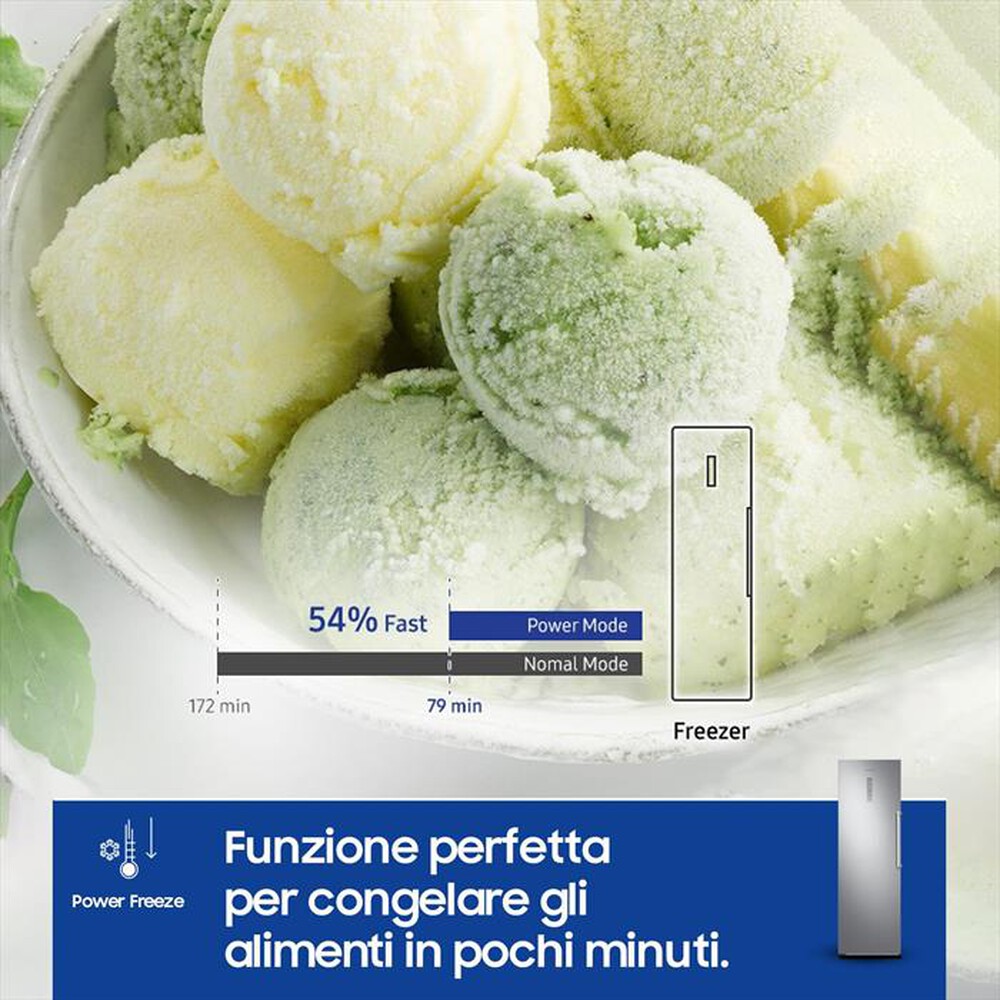 Immagine del prodotto SAMSUNG - Congelatore verticale RZ32C7BBES9/EF Classe E 323l-METAL INOX