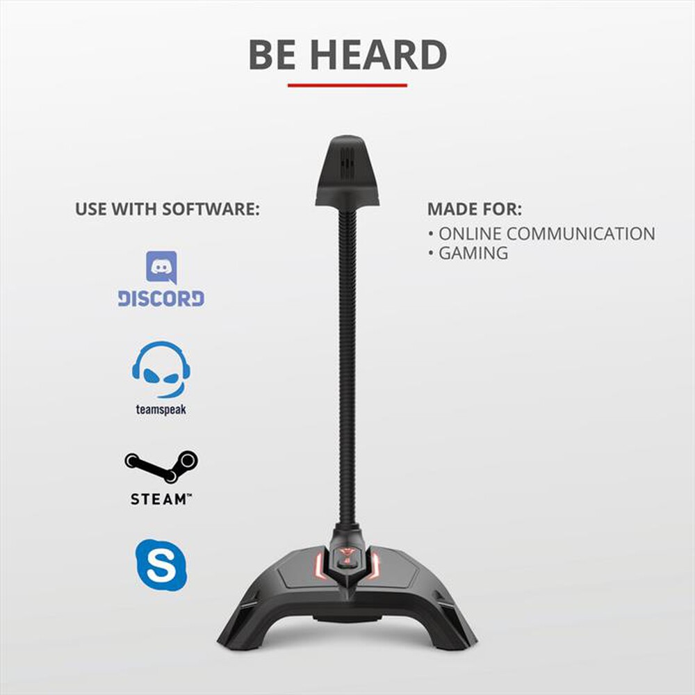 "TRUST - GXT215 ZABI USB LED MICROPHONE-Black"
