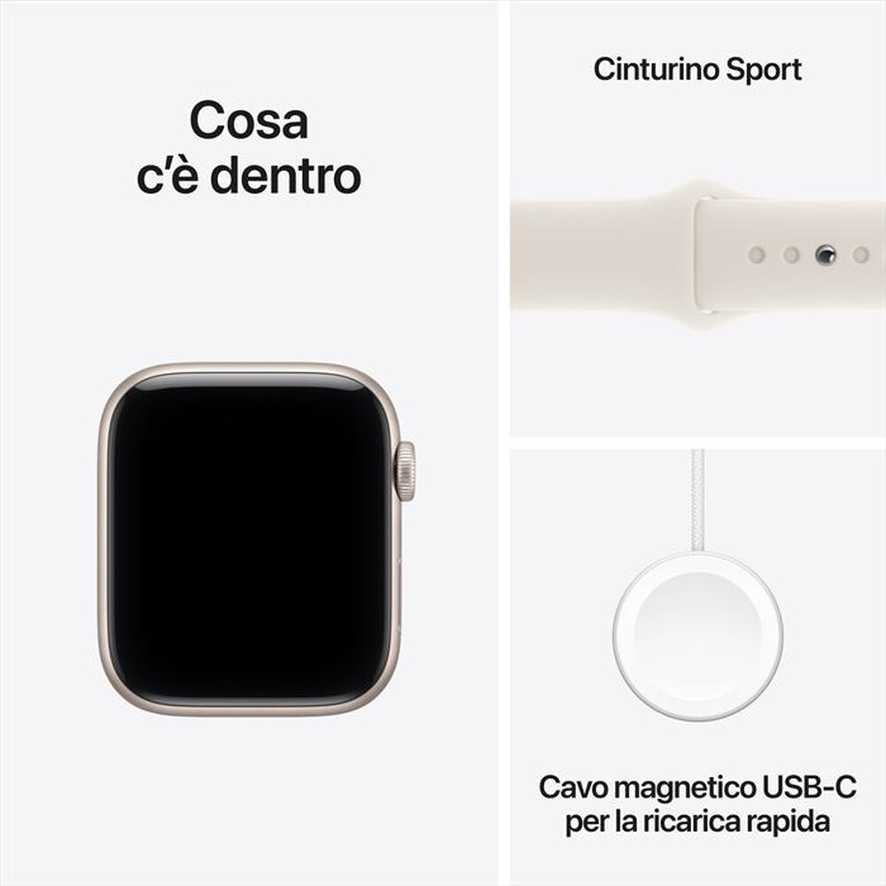 Immagine del prodotto APPLE - Watch SE 3 GPS 44mm Alluminio-Sport Band Galassia - M/L