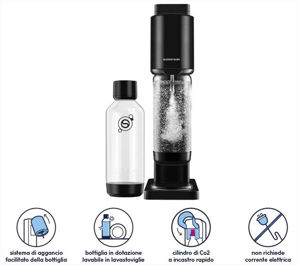 Immagine del prodotto SODASTREAM - Gasatore FRESH CON 2 BOTTIGLIE-NERO