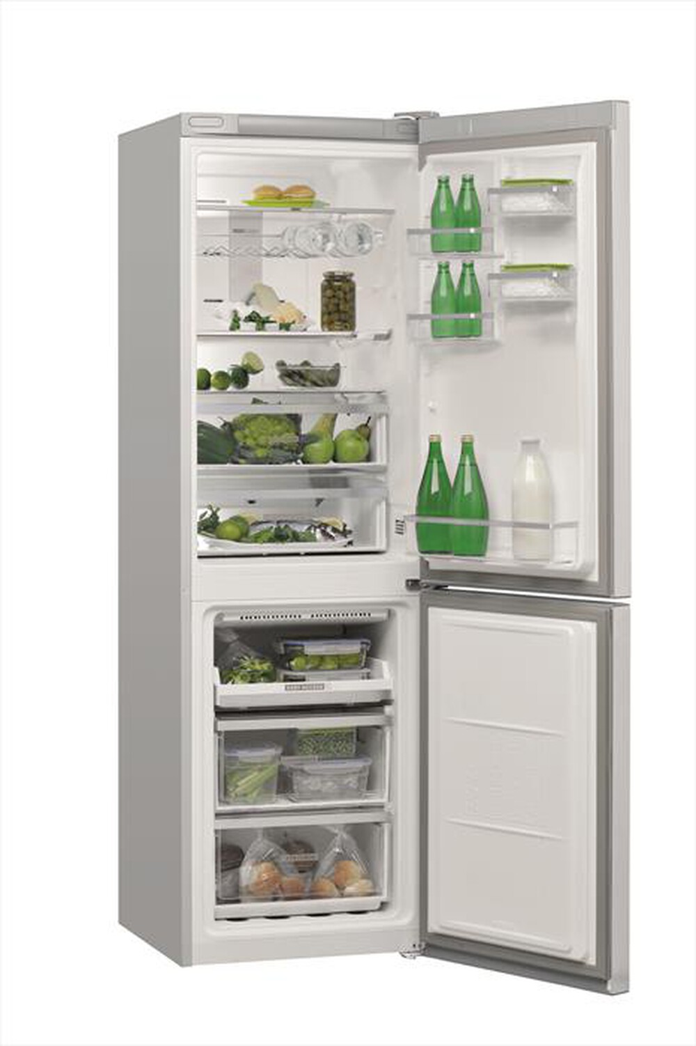 "WHIRLPOOL - Frigorifero combinato W7 831T MX Classe D 378lt-MIRROR INOX"