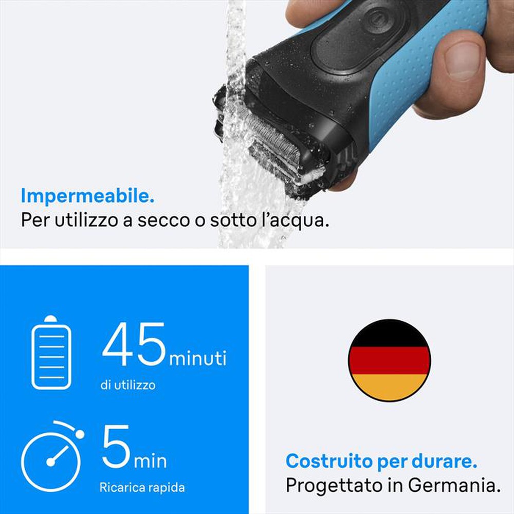 Immagine del prodotto BRAUN - Rasoio SHAVER 3010BT-BLU