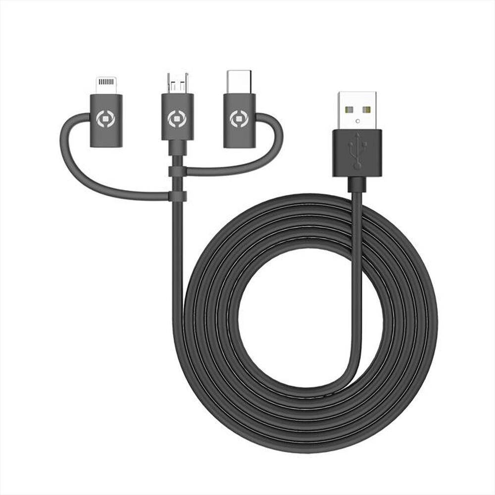"CELLY - USB3IN1BK - CAVO UNIVERSALE 3 IN 1-NERO/PVC"