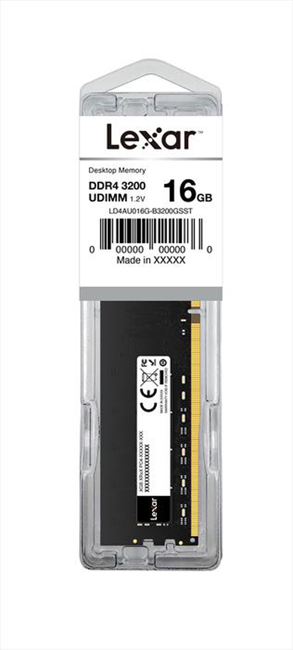 "LEXAR - Memoria per desktop 16GB DDR4 288 PIN-Black"