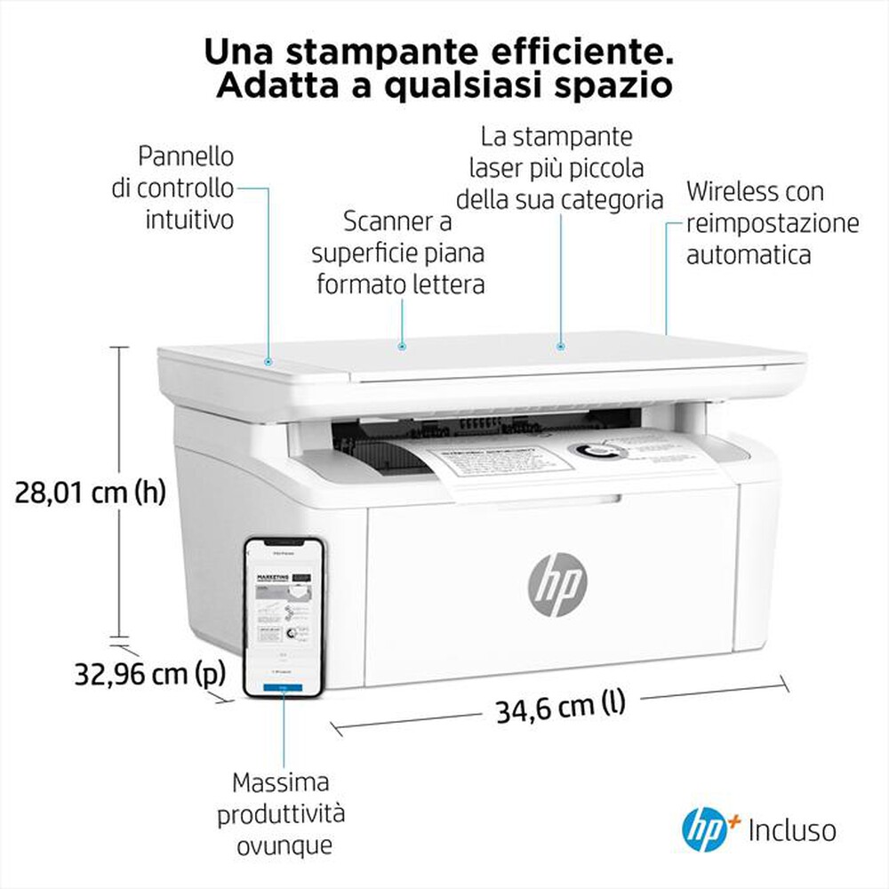 "HP - Multifunzione LASERJET M140WE con Instant Ink"