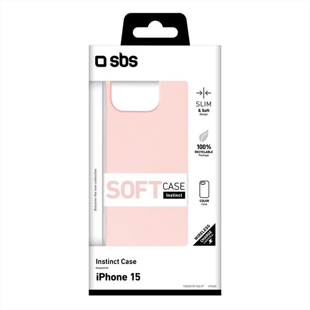 "SBS - Cover Instinct TEINSTIP1561P per iPhone 15-Rosa"
