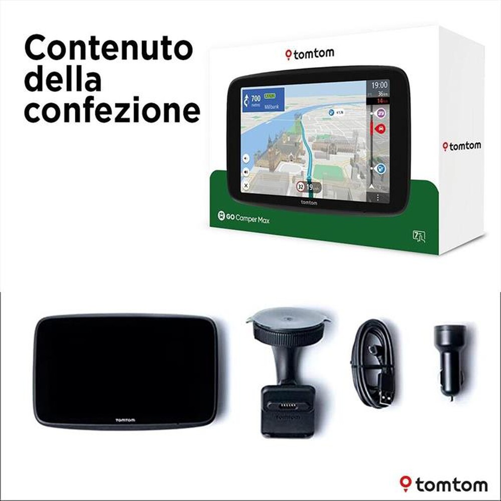 Immagine del prodotto TOM TOM - Navigatore portatile GO CAMPER MAX 2A GENERAZIONE-Nero