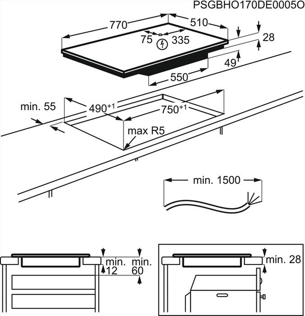 Immagine del prodotto AEG - Piano cottura induzione IKB84443IB-Nero