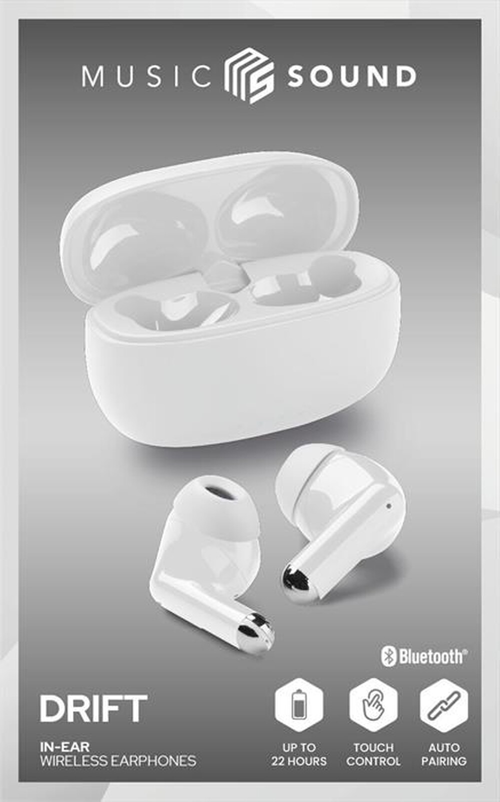 Immagine del prodotto MUSIC SOUND - Auricolare Bluetooth in-ear DRIFT-Bianco