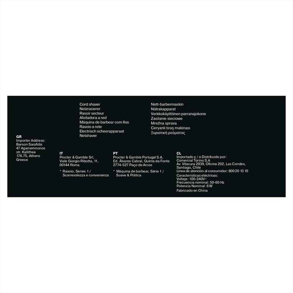 Immagine del prodotto BRAUN - SERIES 1 130 S-Nero