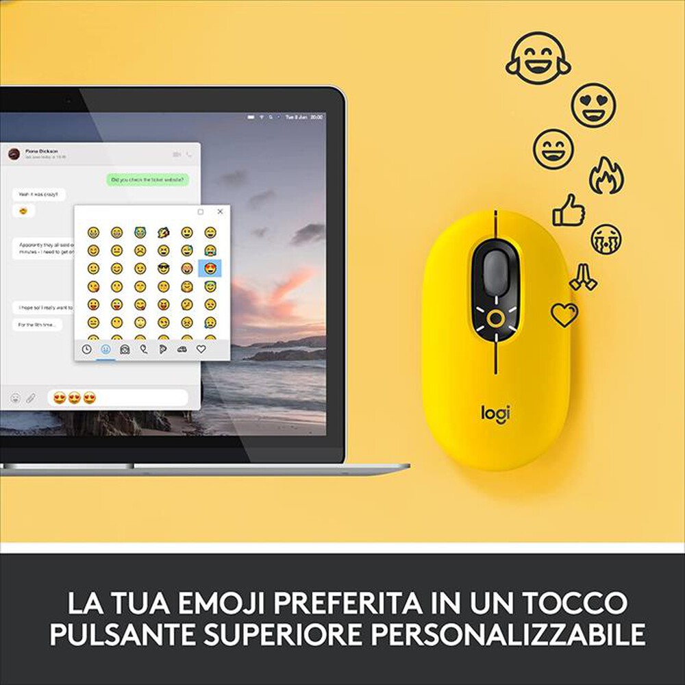"LOGITECH - POP Mouse-Giallo"