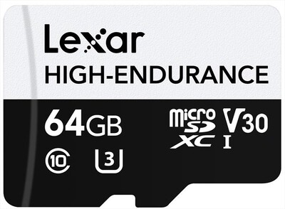 LEXAR - MICROSDHC HIGH END. 64GB-Black/White