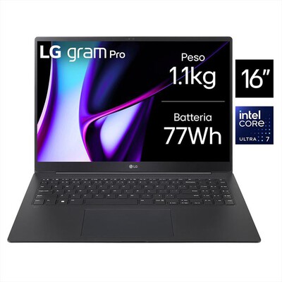 LG - Notebook GRAM PRO 16Z90SP 16" ultraleggero-Nero