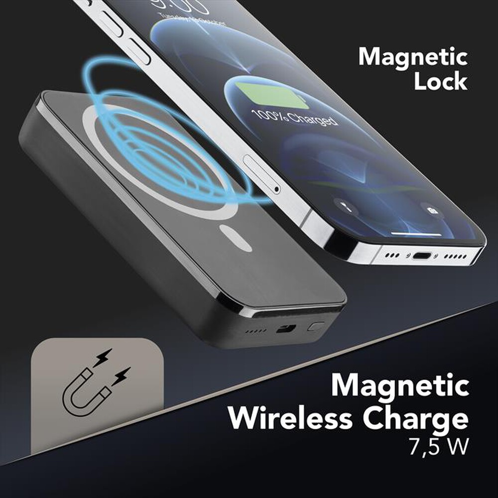 Immagine del prodotto CELLULARLINE - Powerbank PBMAGSF10000WIRK-Nero