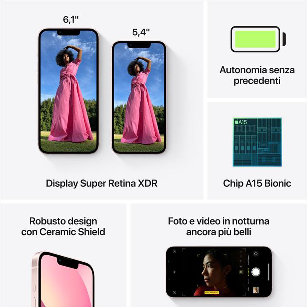 "APPLE - iPhone 13 256GB-Rosa"