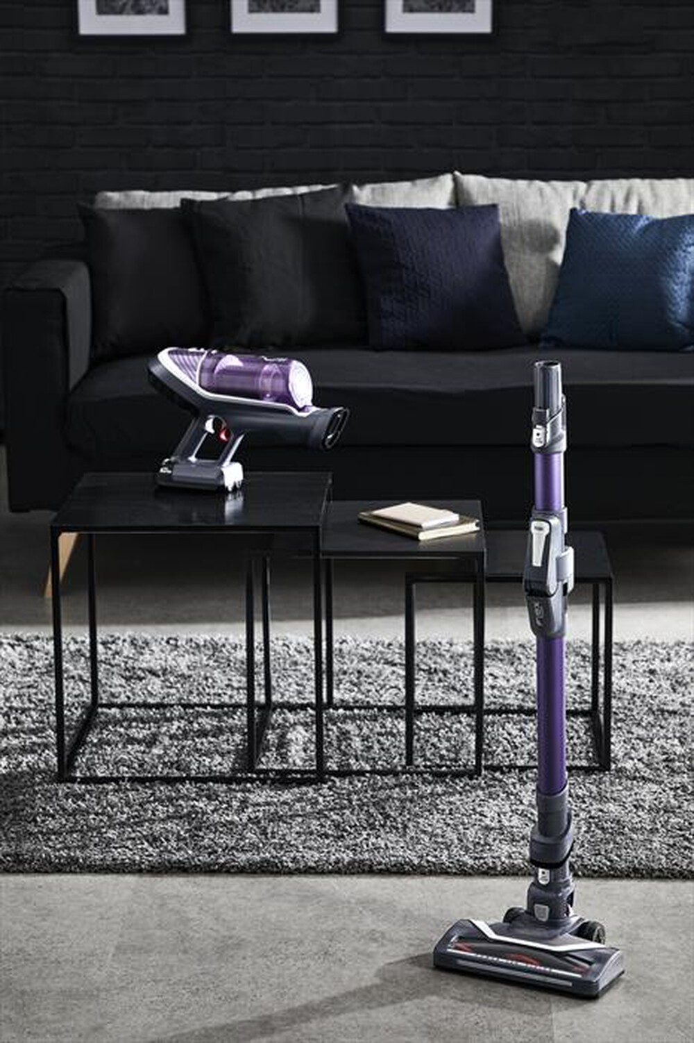 "ROWENTA - RH9639 XFORCE FLEX 8.60 Allergy Scopa elettrica-Viola e grigio interno"