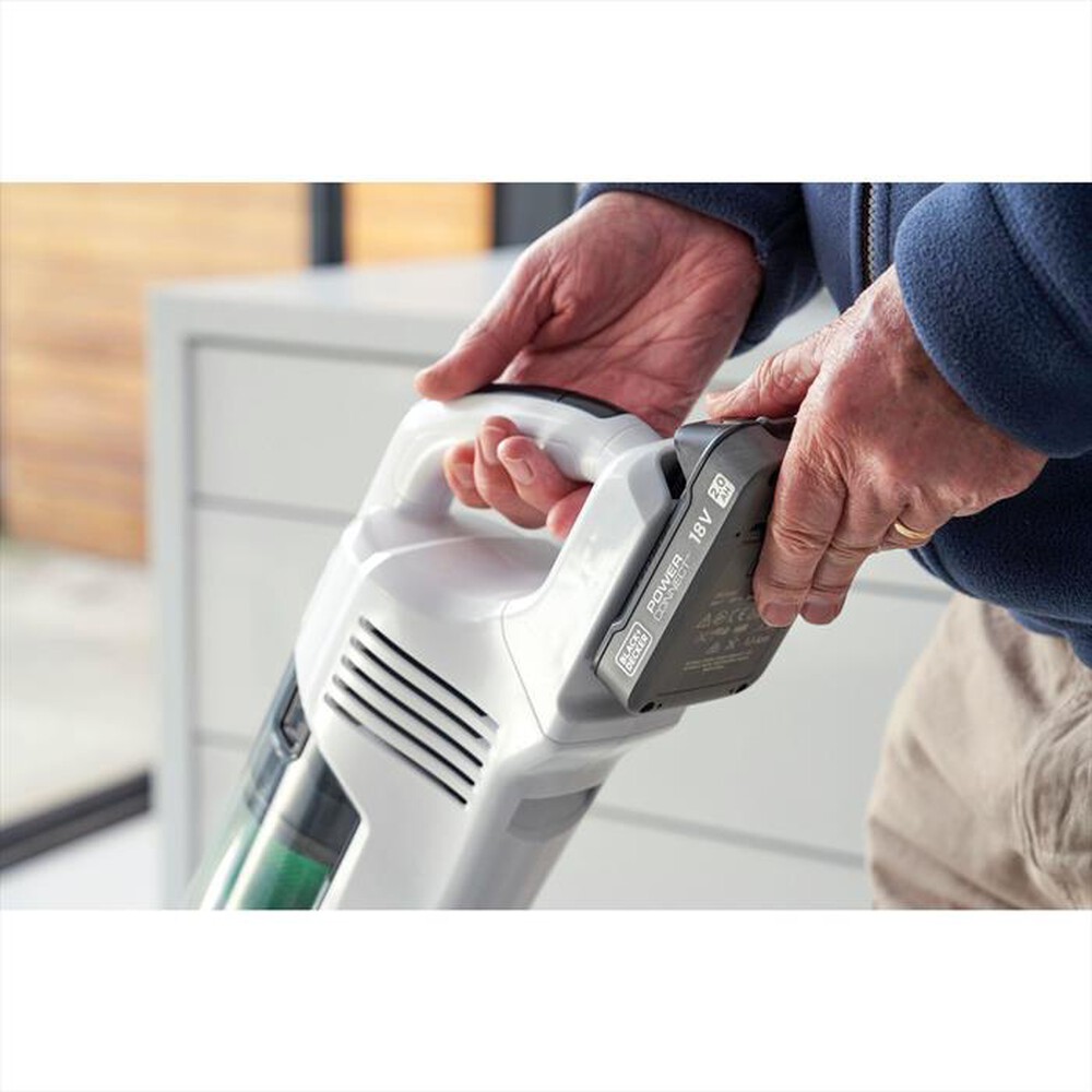 "BLACK & DECKER - Scopa elettrica REVSV18D1HF-BIANCO / VERDE"