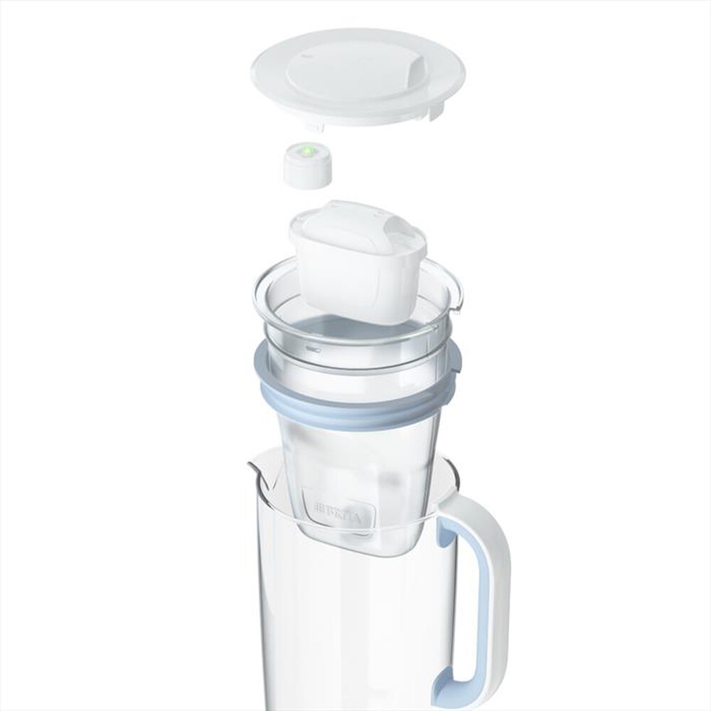 "BRITA - Caraffa filtrante CARAFFA IN VETRO-Bianco/Trasparente/azzurro"