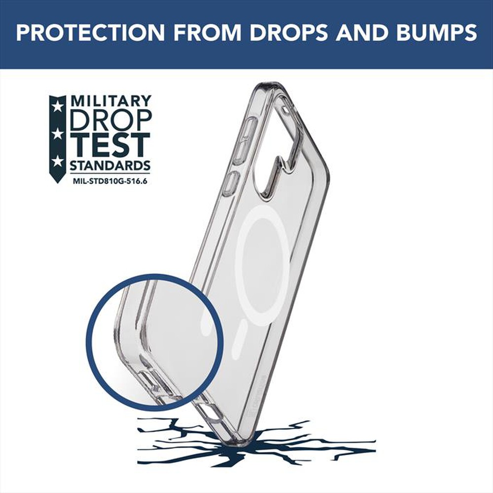 "CELLULARLINE - Custodia magnetica GLOSS MAG per Galaxy S25+-Trasparente"