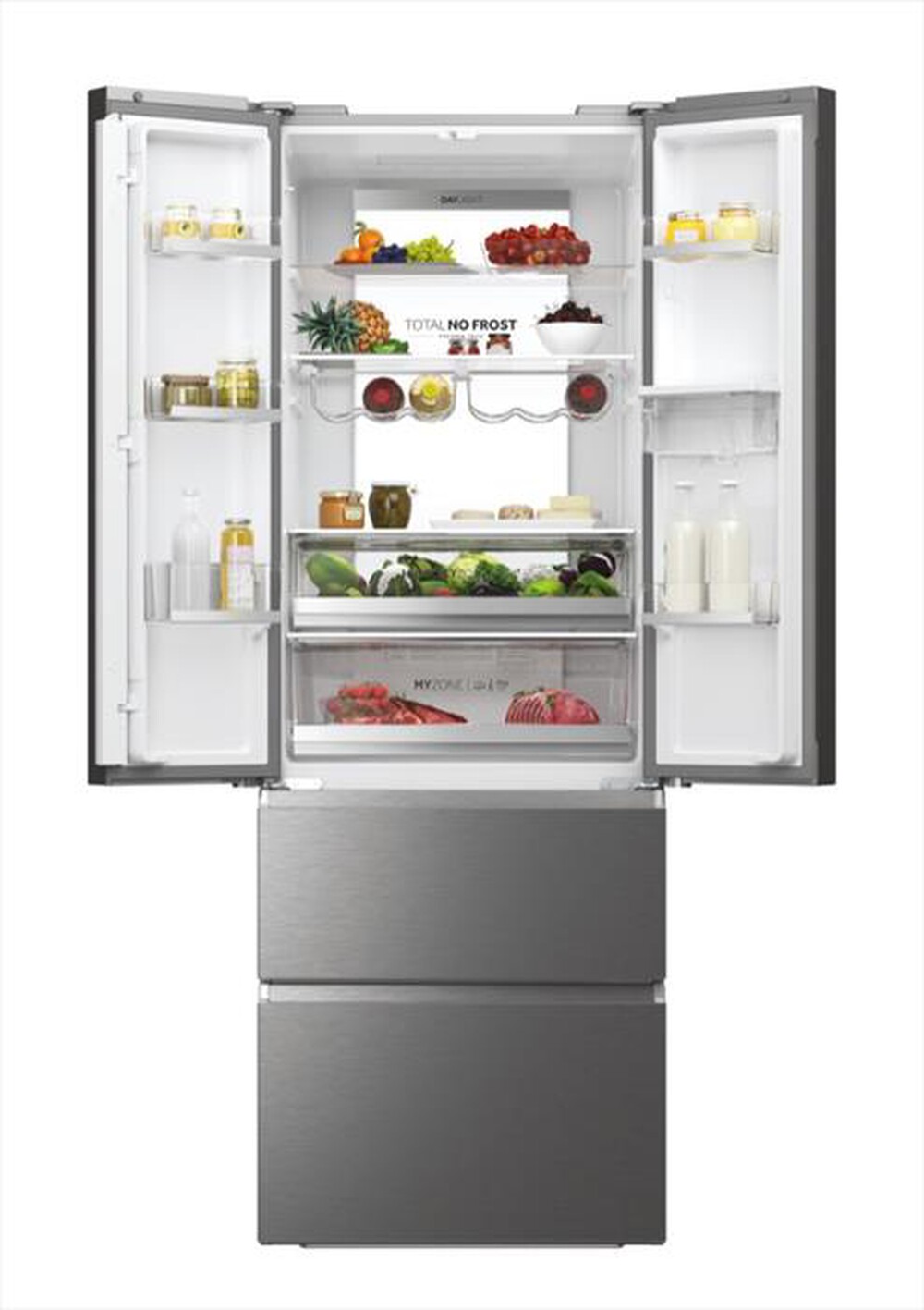 Immagine del prodotto HAIER - Frigorifero 4 porte HFR7720DWMP Classe D 477 lt-Platino, Stainless steel
