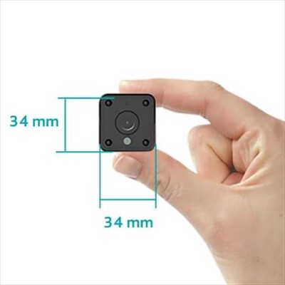 ISNATCH - HEYCAM MINI - MINI TELECAMERA WI-FI DA INTERNI HD-Nero