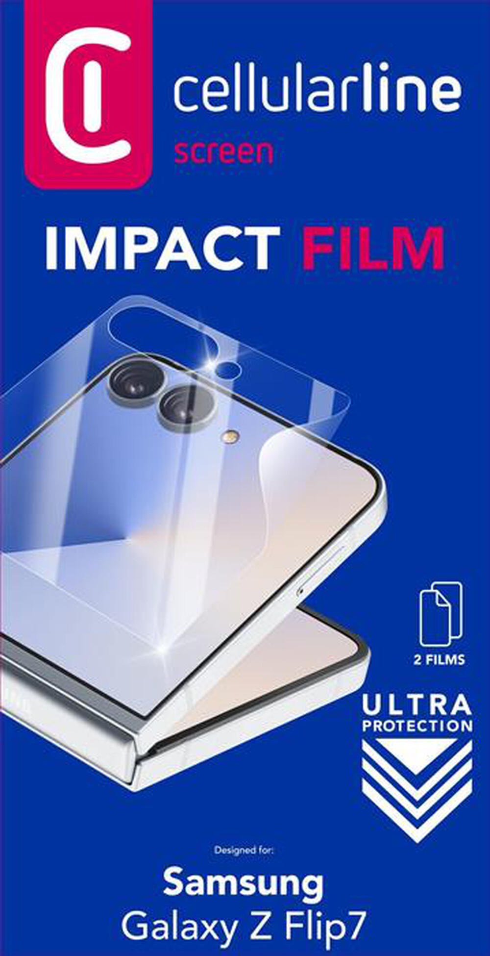 Immagine del prodotto CELLULARLINE - Pellicola IMPACT FILM per GALAXY Z FLIP7-Trasparente