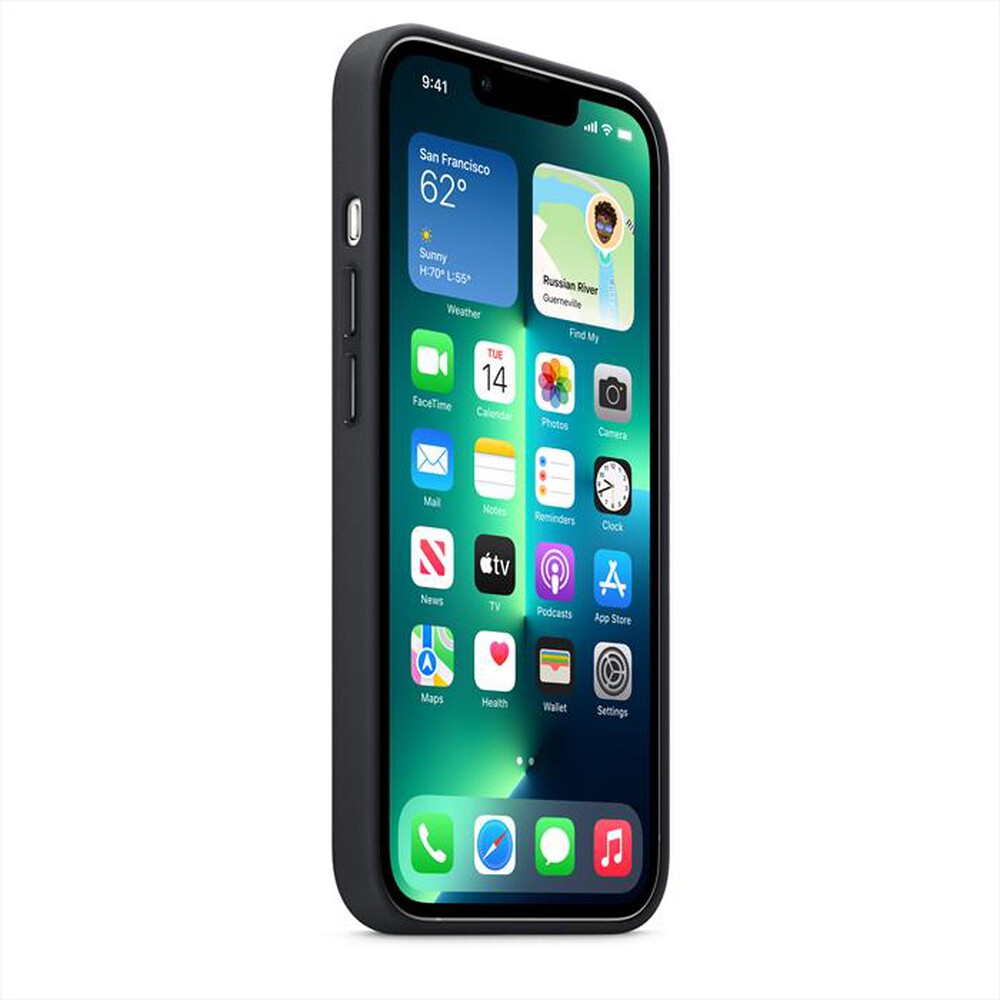 "APPLE - Custodia MagSafe in pelle per iPhone 13 Pro-Mezzanotte"