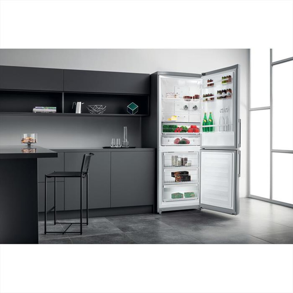 "HOTPOINT ARISTON - Frigorifero combinato HA70BE 73 XO3 Classe D-Acciaio inossidabile"