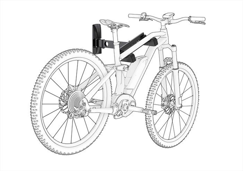 "MELICONI - SUPPORTO CON BRACCIO BICI-Acciaio di colore nero con pro"