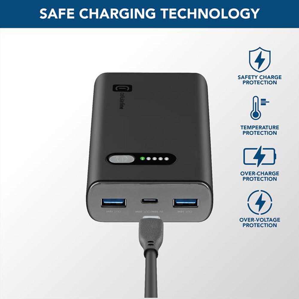 Immagine del prodotto CELLULARLINE - Caricabatterie Portatile PBFAST01PD10000K-Nero