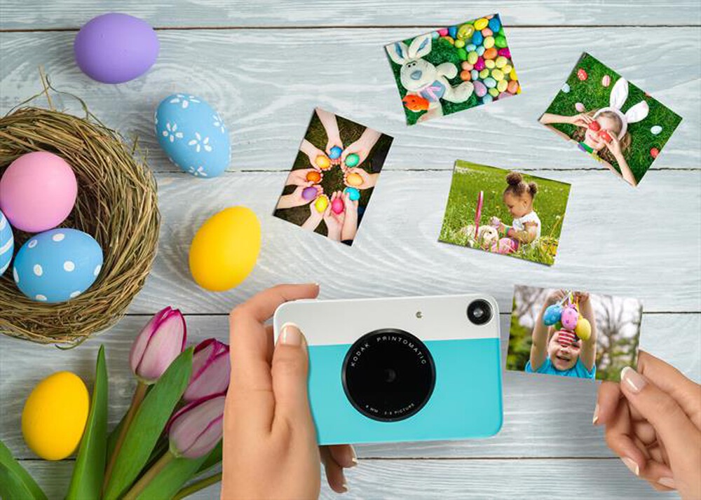 "KODAK - Fotocamera compatta PRINTOMATIC-Blu"