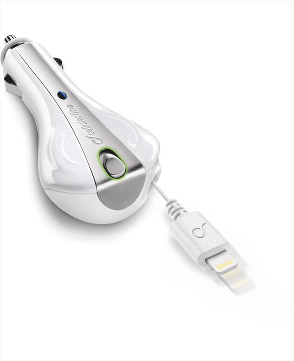 "CELLULARLINE - Roller Car Charger - Lightning-Bianco"