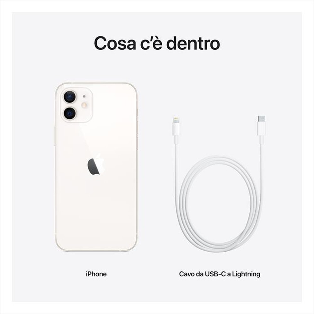 "APPLE - iPhone 12 128GB OTTIMO BATTERIA NUOVA-Bianco"