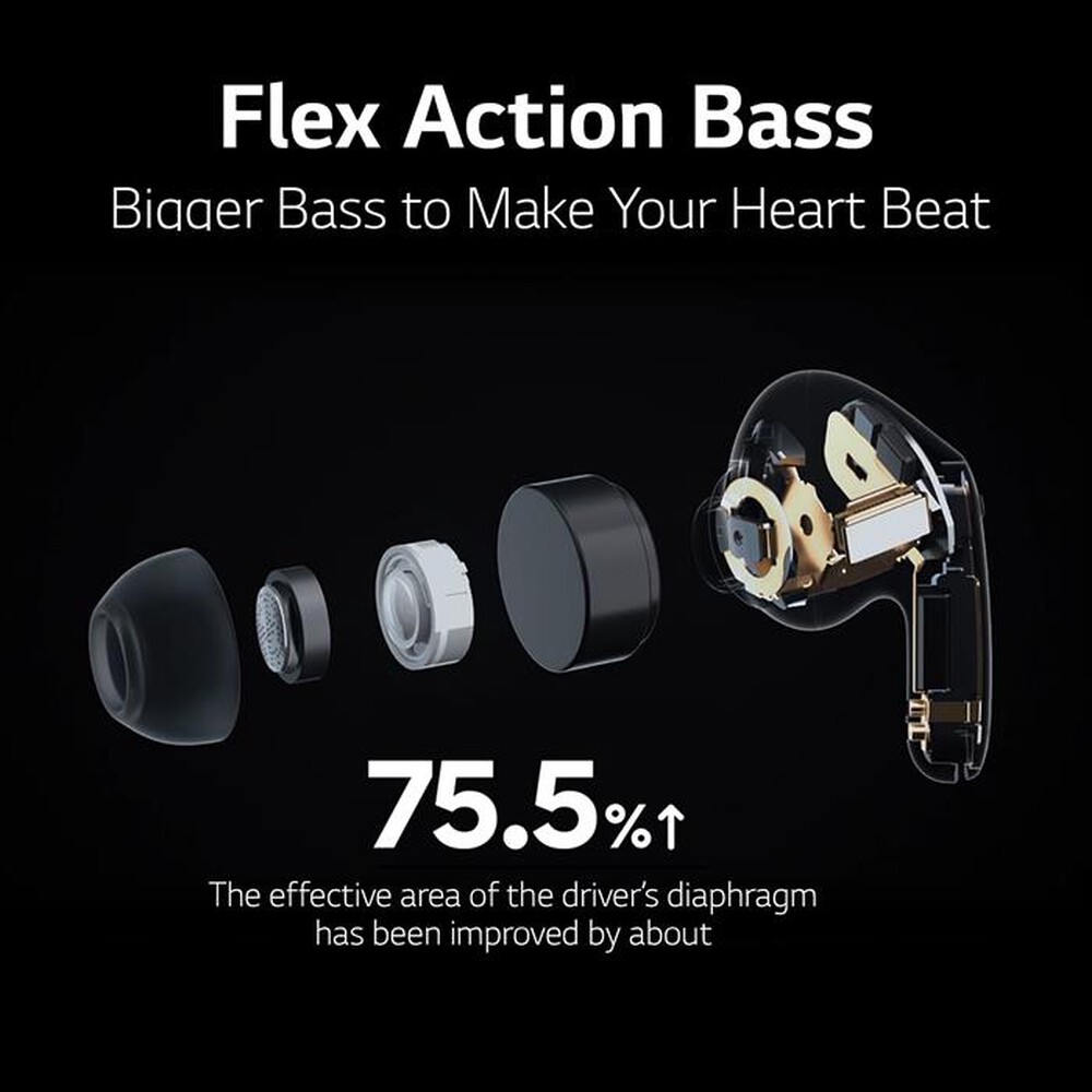 Immagine del prodotto LG - TONE FREE FP9 - CUFFIE TRUE WIRELESS BLUETOOTH-Nero - Charcoal Black