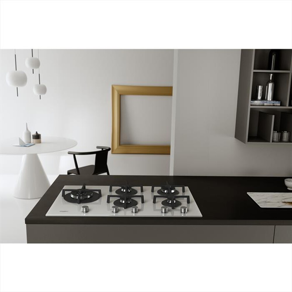 "WHIRLPOOL - Piano cottura a gas ELEMENTS GOA 9523/WH 86cm-Bianco"