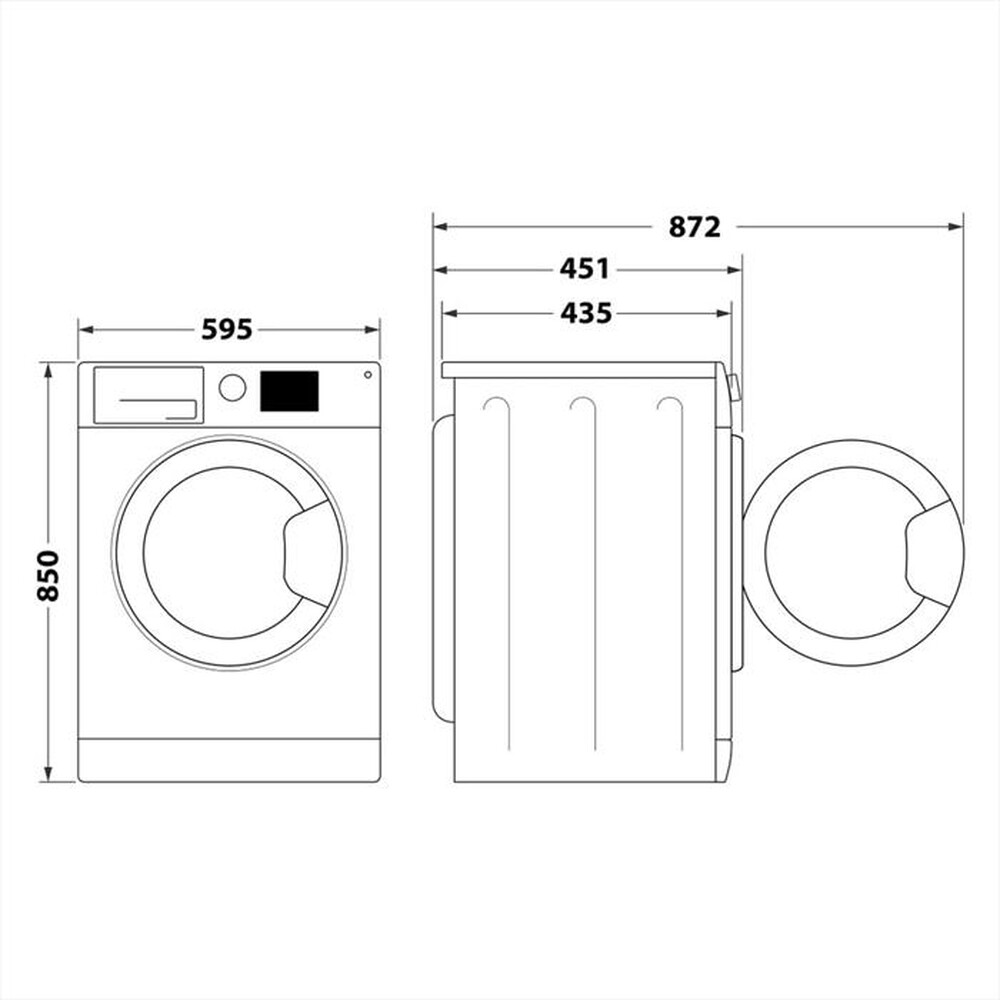 "WHIRLPOOL - Lavatrice WSB 725 D IT 7 Kg Classe B-White"