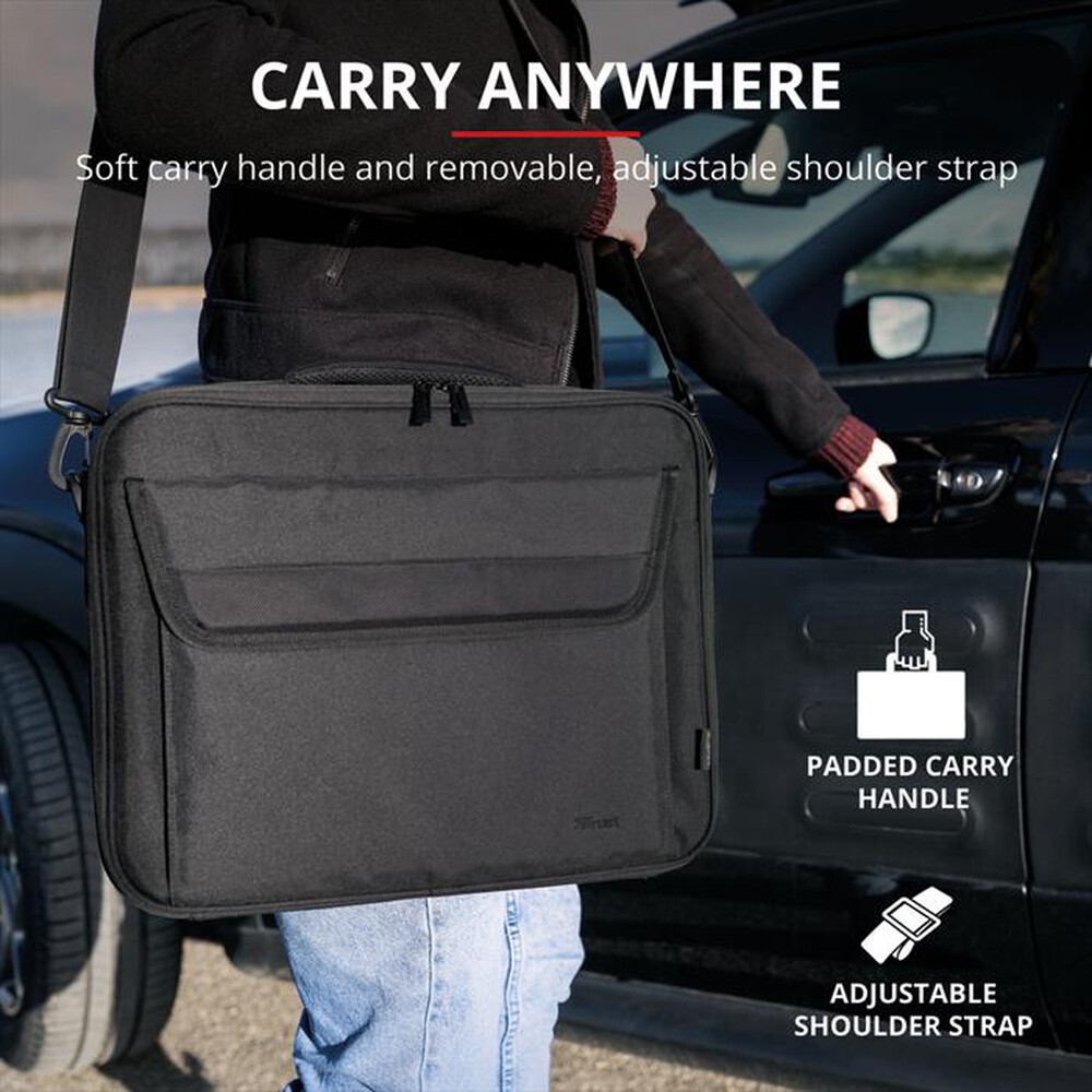 "TRUST - ATLANTA LAPTOP BAG 15.6\" ECO-Black"