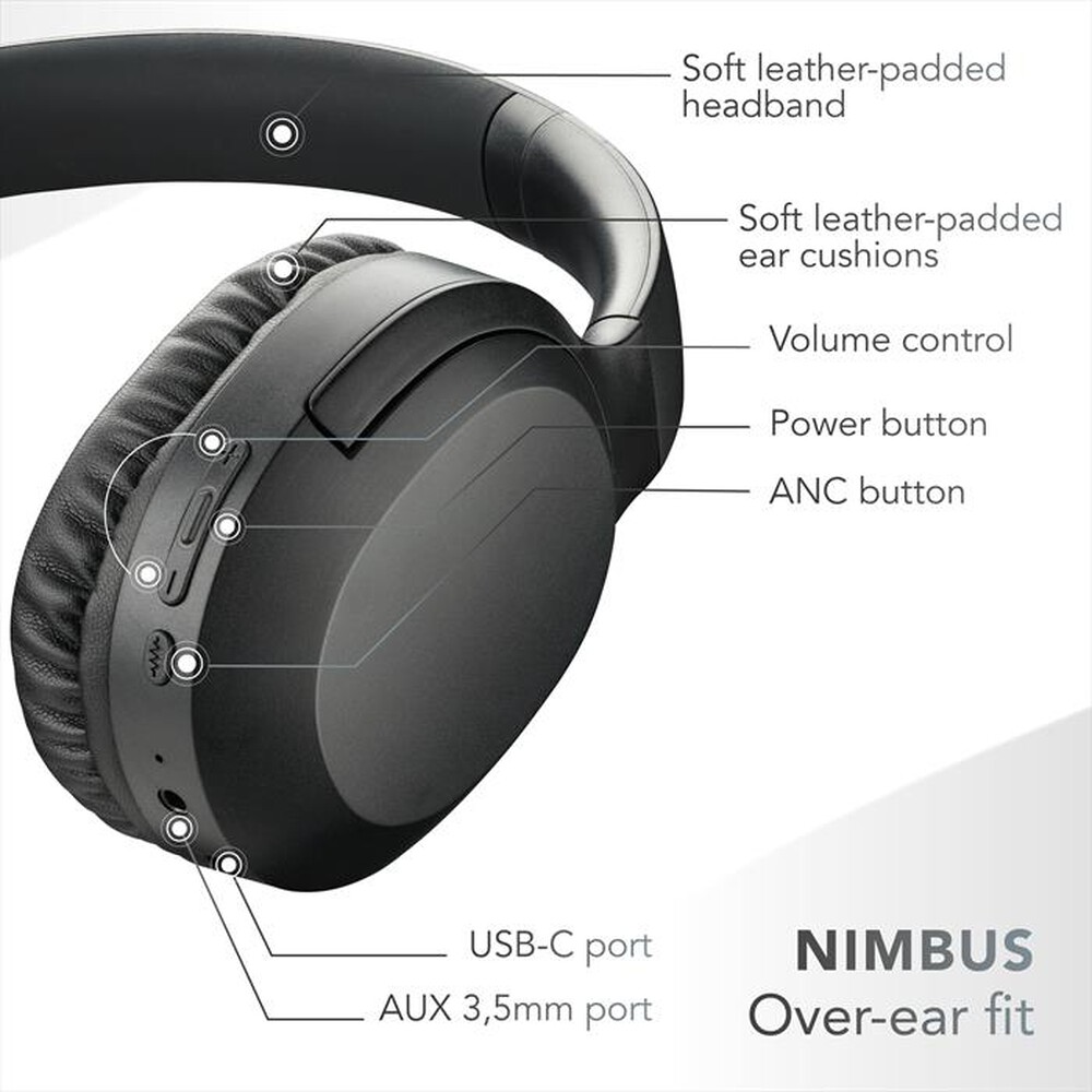 Immagine del prodotto MUSIC SOUND - Cuffie a padiglione chiuso NIMBUS-Black