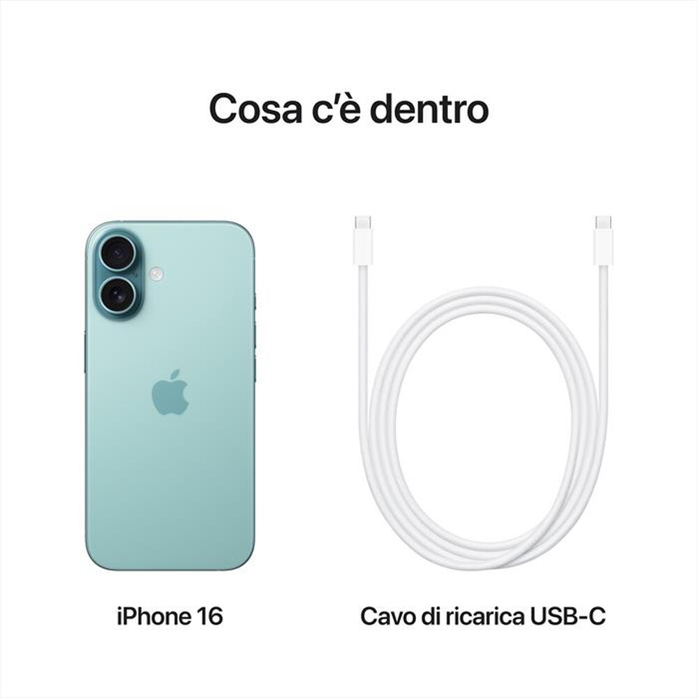 "WIND - 3 - APPLE iPhone 16 128GB-Verde acqua"