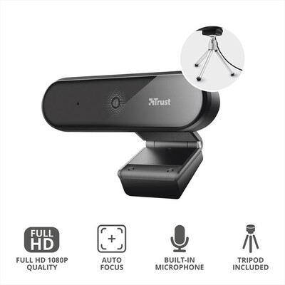 TRUST - TYRO FULL HD WEBCAM-Black