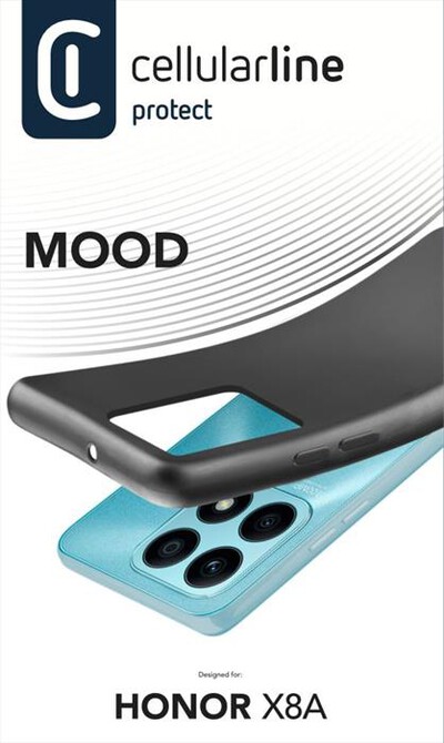 CELLULARLINE - Custodia back MOODHONORX8AK per Honor X8a-Nero