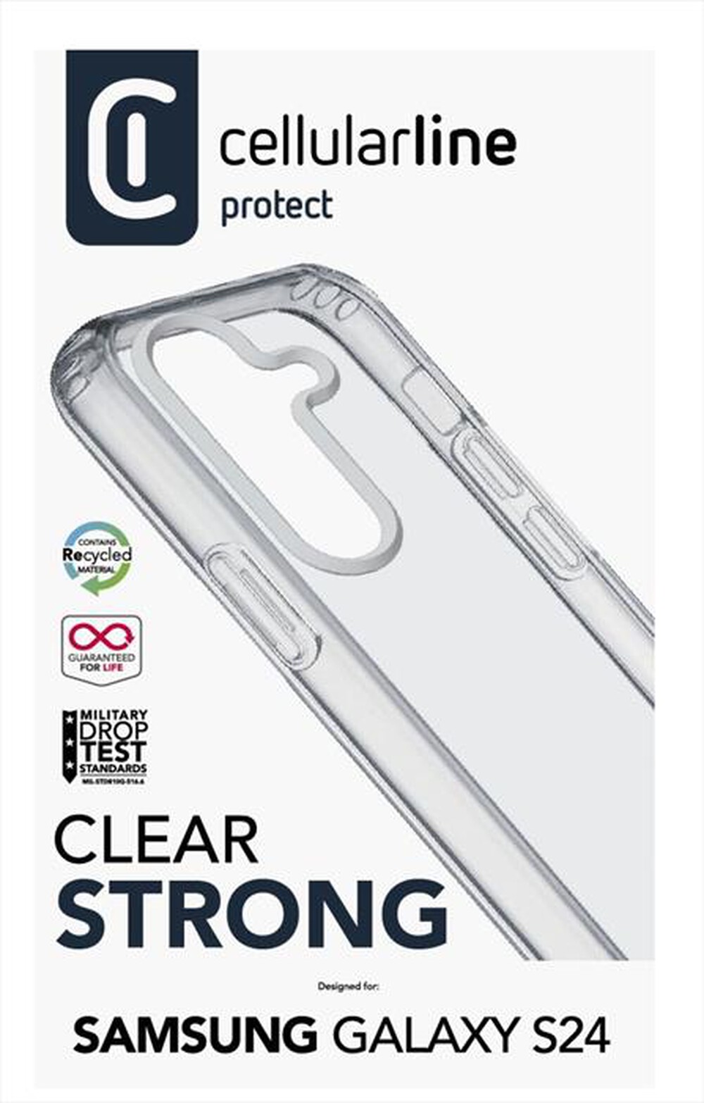 Immagine del prodotto CELLULARLINE - Custodia back CLEARDUOGALS24T per Galaxy S24-Trasparente